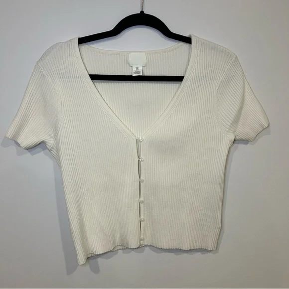 H&M Rib Knit Cropped Top - Picture 2 of 7